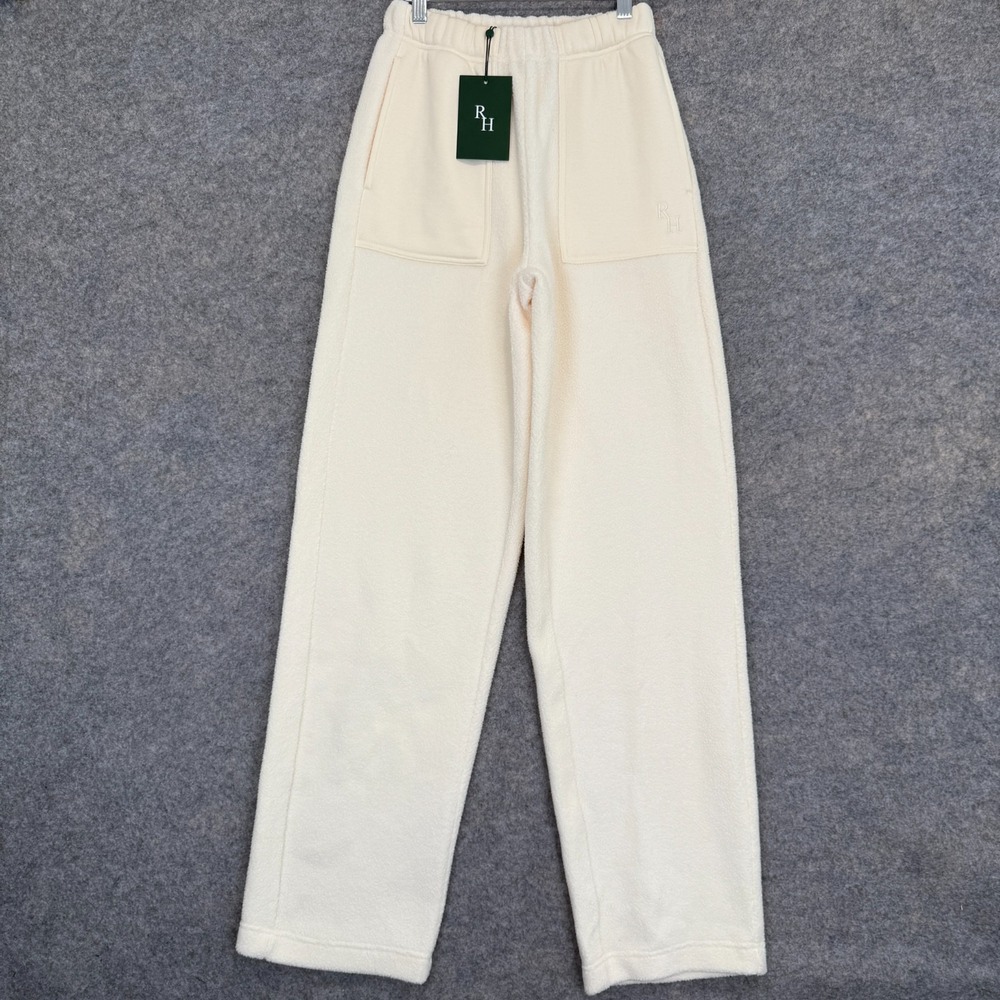 Recreational Habits RH Sabrina‎ Sherpa Blocked Straight Pant XS Oyster Cream New